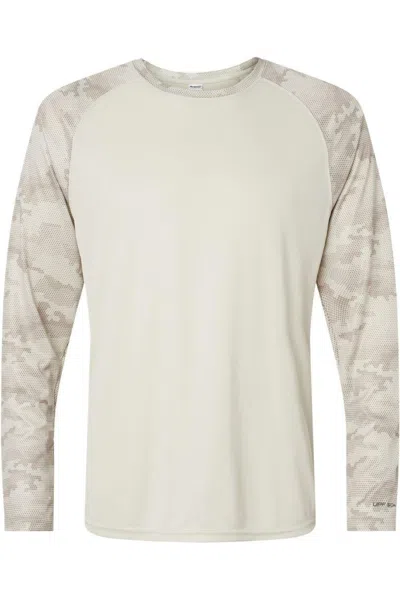 Paragon Cayman Performance Camo Colorblocked Long Sleeve T-shirt In Gray