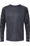 Paragon Cayman Performance Camo Colorblocked Long Sleeve T-shirt In Pink