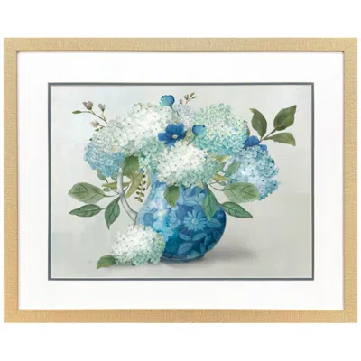 Paragon Chinoserie Hydrangea I 32"w X 26"h Framed Art In Multi