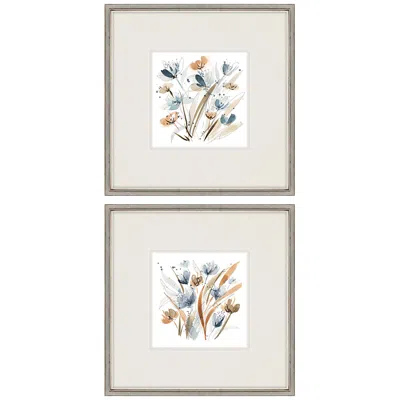 Paragon Coastal Blooms 23" Square 2-piece Framed Wall Art Set