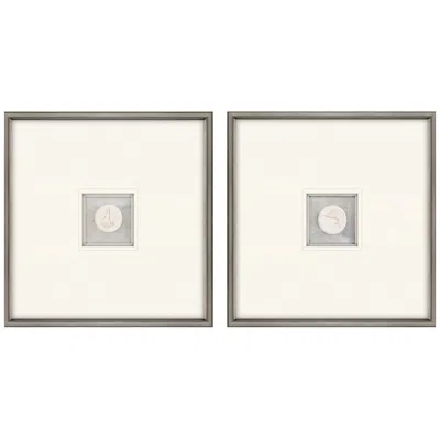 Paragon Coastal Intaglio I 21"w X 21"h Framed Art Set Of 2 In Gray