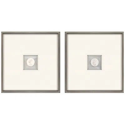 Paragon Coastal Intaglio Iii 21"w X 21"h Framed Art Set Of 2