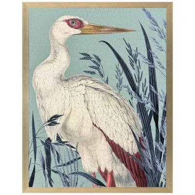 Paragon Coastal Paradise Stork 39"w X 51"h Framed Art