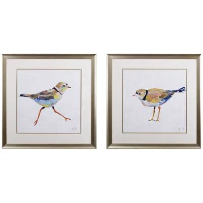 Paragon Coastal Plover 27"w X 27"h Framed Art Set Of 2 In Brown