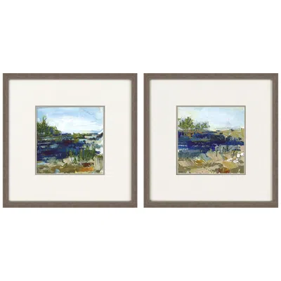 Paragon Coastal Sand 21" Square 2-piece Framed Giclee Wall Art Set