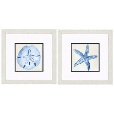Paragon Coastal Watercolor A 11"w X 11"h Framed Art Set Of 2