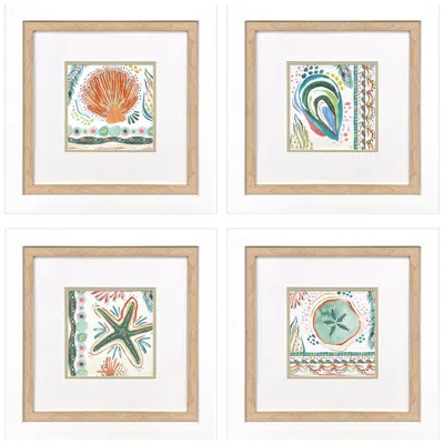 Paragon Coastline 18"w X 18"h Framed Art Set Of 4