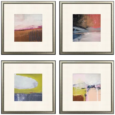 Paragon Composition In Copper 20"w X 20"h Framed Art Set Of 4