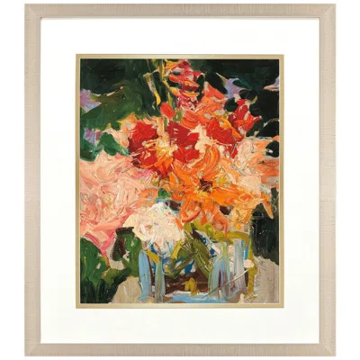 Paragon Cottage Flowers 37"w X 43"h Framed Art In Multi