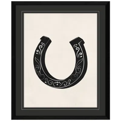Paragon Cowboy Horseshoe 24"w X 30"h Framed Art In Black