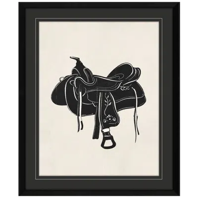 Paragon Cowboy Saddle 24"w X 30"h Framed Art In Black