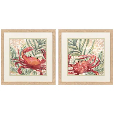 Paragon Crabby Crab 18"w X 18"h Framed Art - Set Of 2