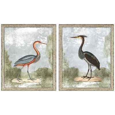 Paragon Cranes Ii 33" High 2-piece Framed Giclee Wall Art Set