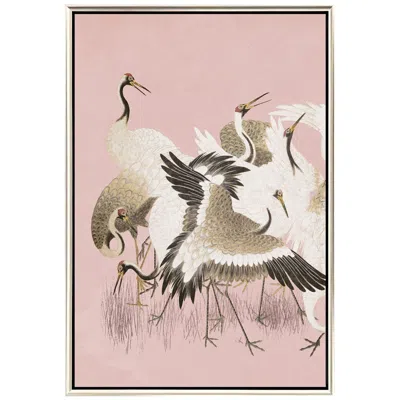 Paragon Curious Cranes Plumule 34"w X 50"h Canvas
