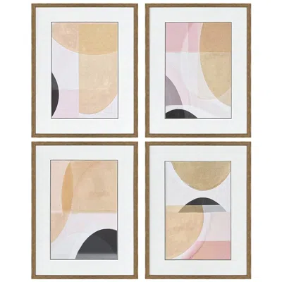 Paragon Curved Forms 19"w X 25"h Framed Wall Art Set Of 4