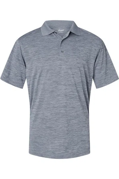 Paragon Dakota Striated Heather Polo In Gray