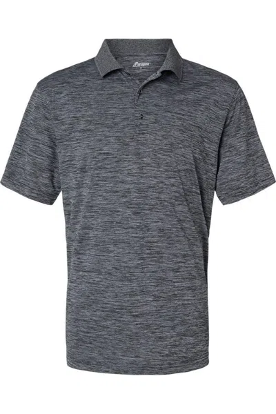 Paragon Dakota Striated Heather Polo In Gray