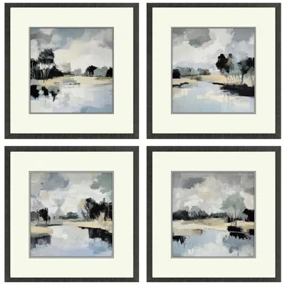 Paragon Dappled Stillness 26"w X 26"h Framed Art - Set Of 4