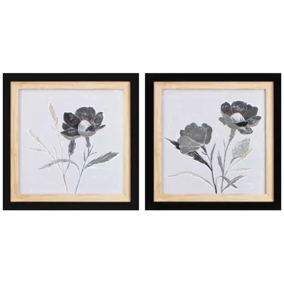 Paragon Dark Ophelia 16"w X 16"h Framed Art Set Of 2 In Black