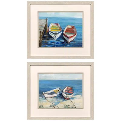 Paragon Day Of Fishing 20"w X 17"h Framed Art Set Of 2