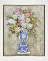 Paragon Decors Arrangement In Blue Hand-embellished Giclee In Multi