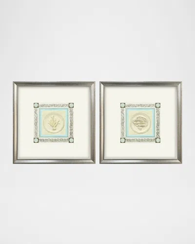 Paragon Decors Coral Circles I Hand-embellished Giclees