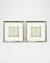 Paragon Decors Coral Circles I Hand-embellished Giclees, Set Of 2 In Multi