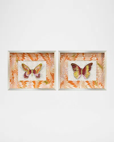 Paragon Decors Flight Patterns Ii Alternative Wall Art, Set Of 2 In Multi