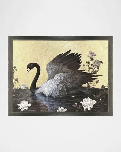 Paragon Decors Gilded Swan Hand-embellished Giclee