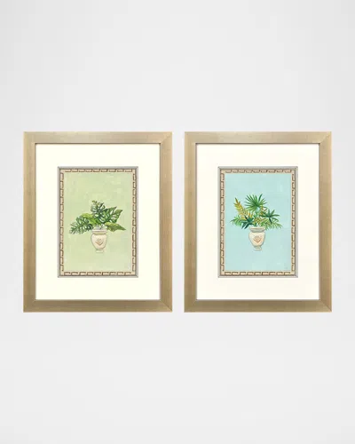 Paragon Decors Grecian Vase Palm Ii Hand-embellished Giclees By Popjoy Studio, Set Of 2