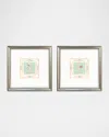 Paragon Decors Intaglio Busts Hand-embellished Giclees, Set Of 2 In Multi