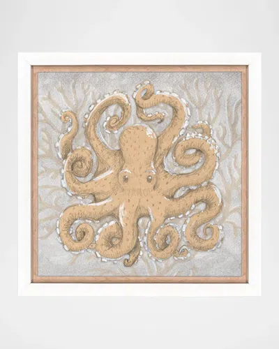 Paragon Decors Octopus Drawing 1 Framed Giclee By Patti Bishop In Brown