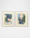 Paragon Decors Palette Map I Framed Giclees By June Erica Vess, Set Of 2