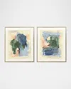Paragon Decors Palette Map Ii Framed Giclees By June Erica Vess, Set Of 2