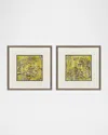 Paragon Decors Saffron Wallflowers Hand-embellished Giclees By Melissa Wang, Set Of 2