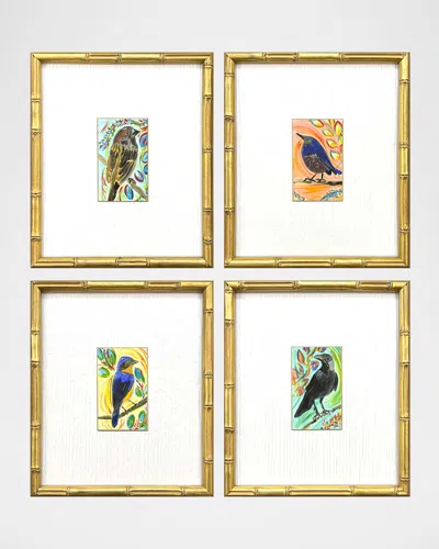 Paragon Decors Sassy Birds Framed Giclees By Susan Adamson-ray, Set Of 4