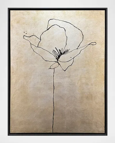 Paragon Decors Silver Poppies I Mixed-media Art By Susan Adamson-ray In Brown