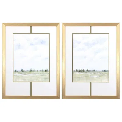 Paragon Distant View 19"w X 25"h Framed Art Set Of 2 In Gold