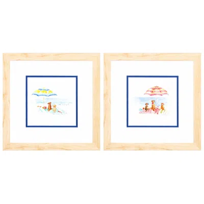 Paragon Dog Days Of Summer 12"w X 12"h Framed Art Set Of 2