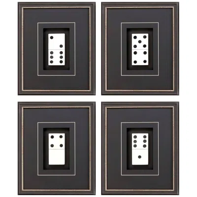 Paragon Dominoes 18" High 4-piece Framed Shadow Box Wall Art Set