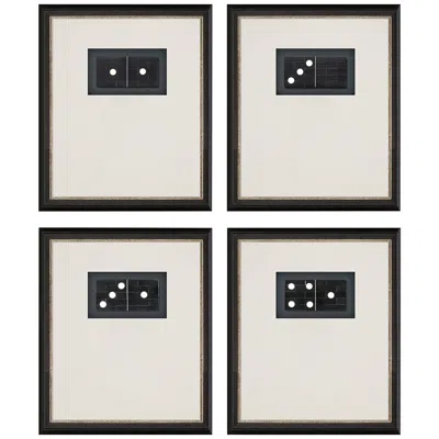 Paragon Dominoes 20" High 4-piece Shadow Box Framed Wall Art Set