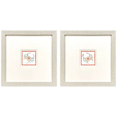 Paragon Dreamy Crab 11"w X 11"h Framed Art Set Of 2