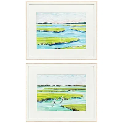 Paragon Dusky Marsh 21"w X 17"h Framed Wall Art Set Of 2