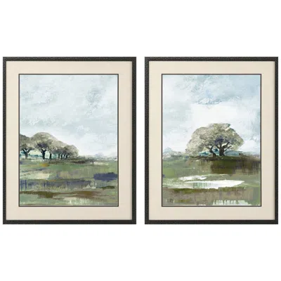 Paragon Dusty Blue Sky 24"w X 30"h Framed Art Set Of 2 In Multi