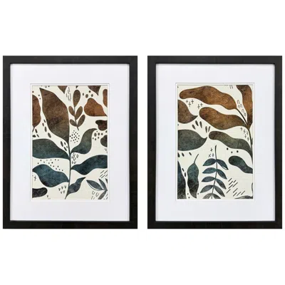 Paragon Dyed Fall 20"w X 26"h Modern Framed Art Set Of 2