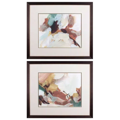 Paragon Earth Abstract 31"w X 27"h Framed Art Set Of 2