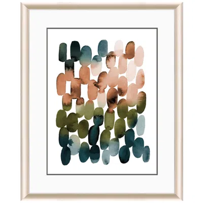 Paragon Earthy Brushstrokes 26"w X 32"h Framed Art In White