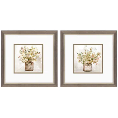 Paragon Earthy Garden 11"w X 11"h Framed Art Set Of 2