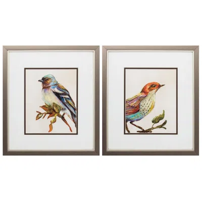 Paragon Eco Bird I 14"w X 16"h Framed Art Set Of 2