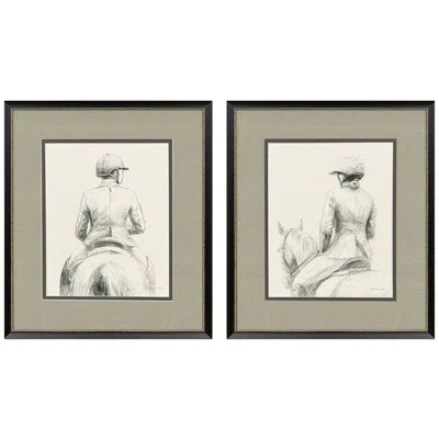 Paragon English Rider 26"w X 30"h Traditional Framed Art Set Of 2